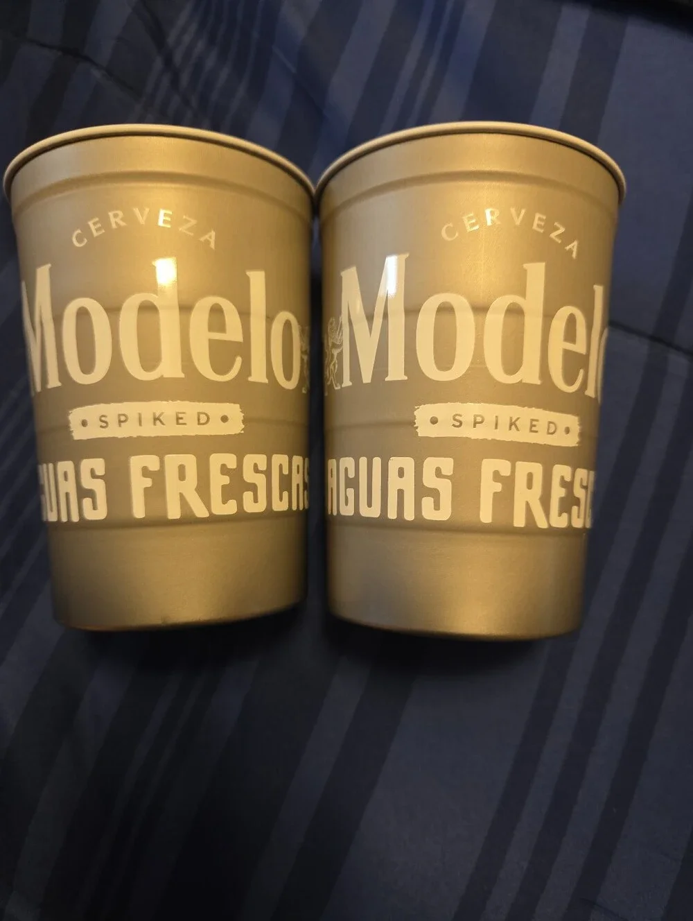 Modelo Spiked Metallic Metal Cups - Set of 2
